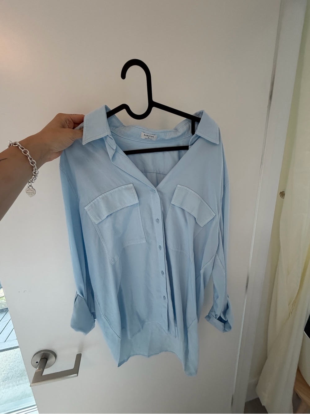 Babatoon blouse Light Blue Button-Front Blouse